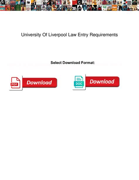 liverpool uni law entry requirements.